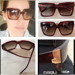 RUBY RED&GOLD DSQUARED2 SUNGLASSES